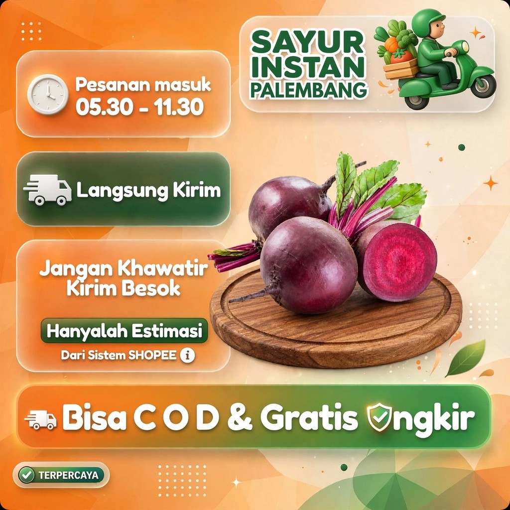 Buah Bit Beet 1pcs ±200-300g - Sayur Instan Palembang