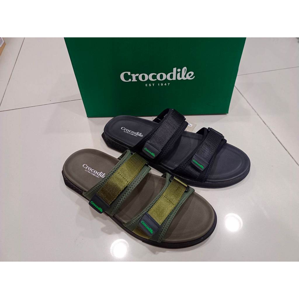Sandal Crocodile/Sandal kulit/Sandal pria/Sandal Strap 2 crocodile