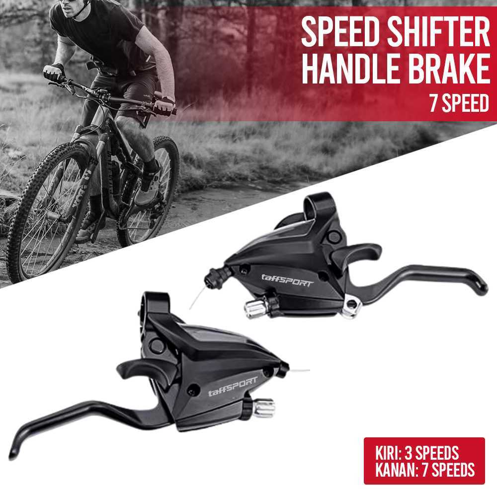 COD 2 Pcs Shifter V Brake Tuas Rem Dan Operan Pemindah Gigi Depan Belakang Sepeda 3 x 7 Speed Untuk 