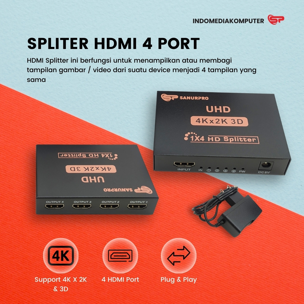 Spliter HDMI 4 Port HDMI Spliter 4 Port Spliter 4 Port HDMI