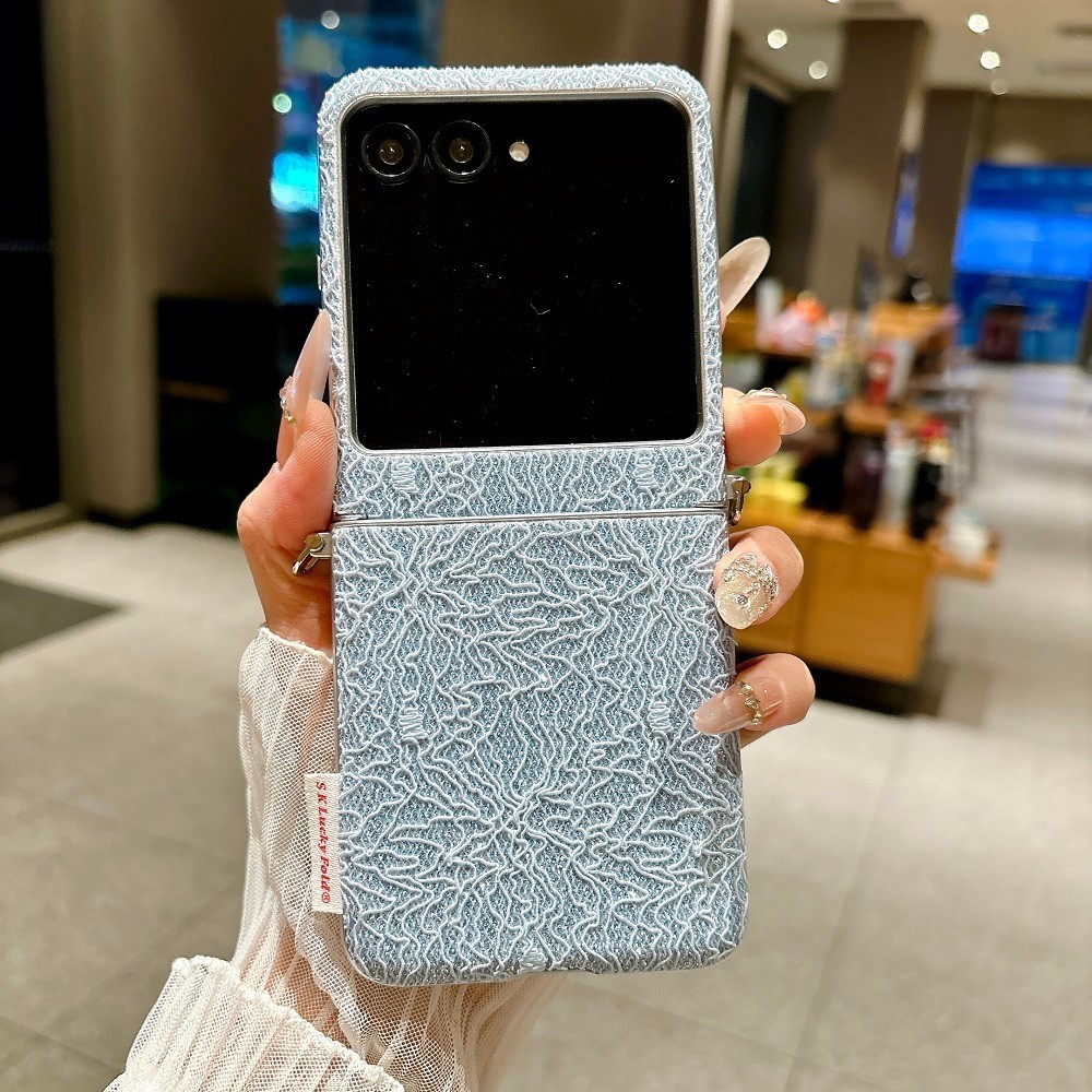 Untuk Motorola Razr 70 60 Ultra Razr 50 Casing HP Mewah Renda Glitter Anti Jatuh Solid Color Pelindu