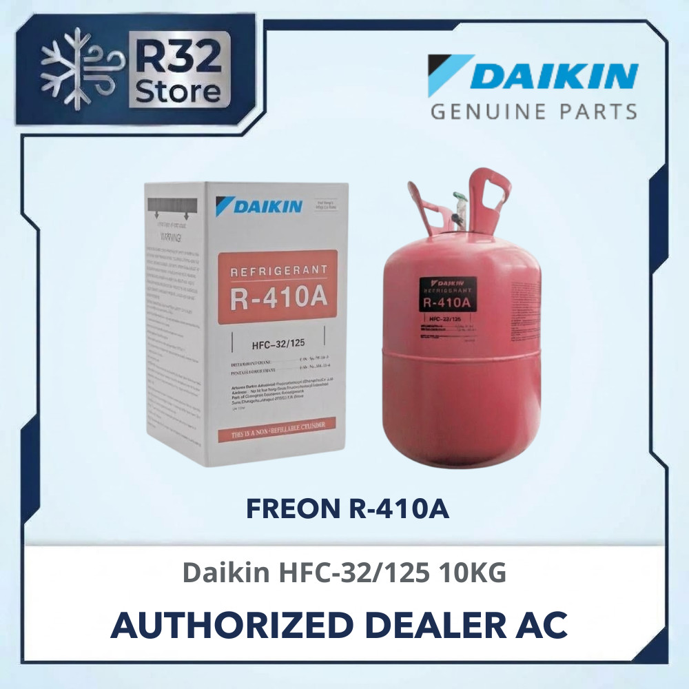 Daikin R-410A 10Kg | Refrigerant HFC-32/125 Freon AC Pendingin Ruangan Tabung Baru Segel Resmi Asli