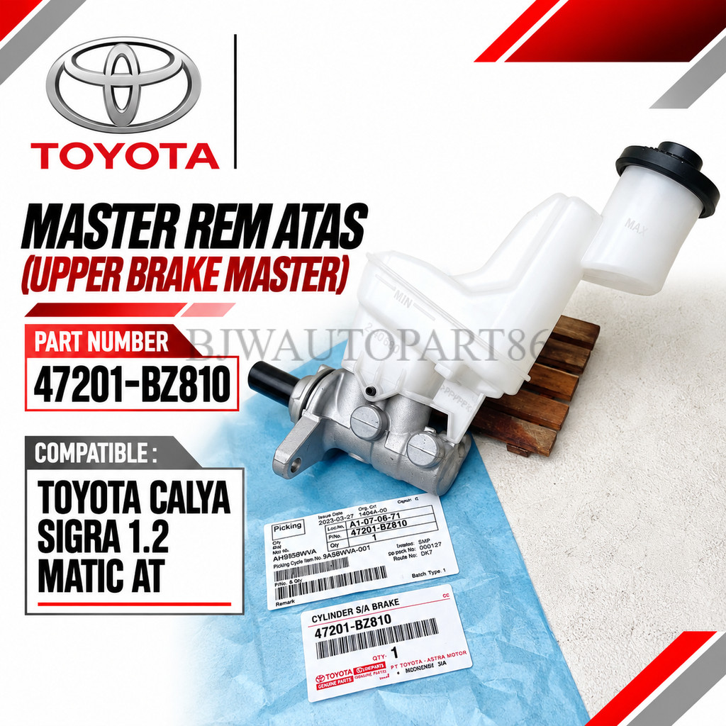 Brake Master Rem Atas Toyota Calya Sigra 1.2 Matic Automatic 47201-BZ810