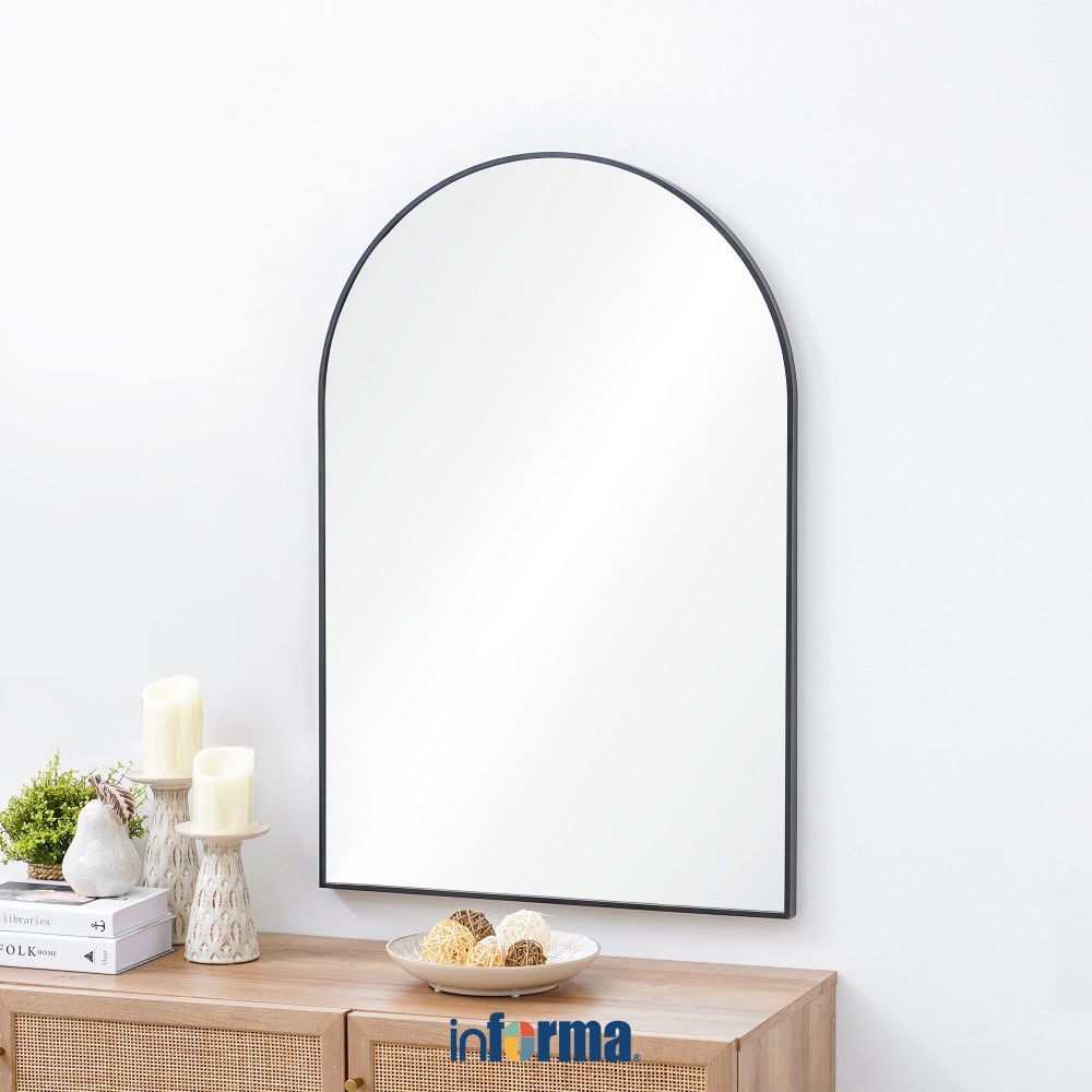 Informa Cermin Dinding Dekorasi Aluminium Arch 60x90 cm - Hitam Cermin Hias Cermin Gantung Wall Mirr