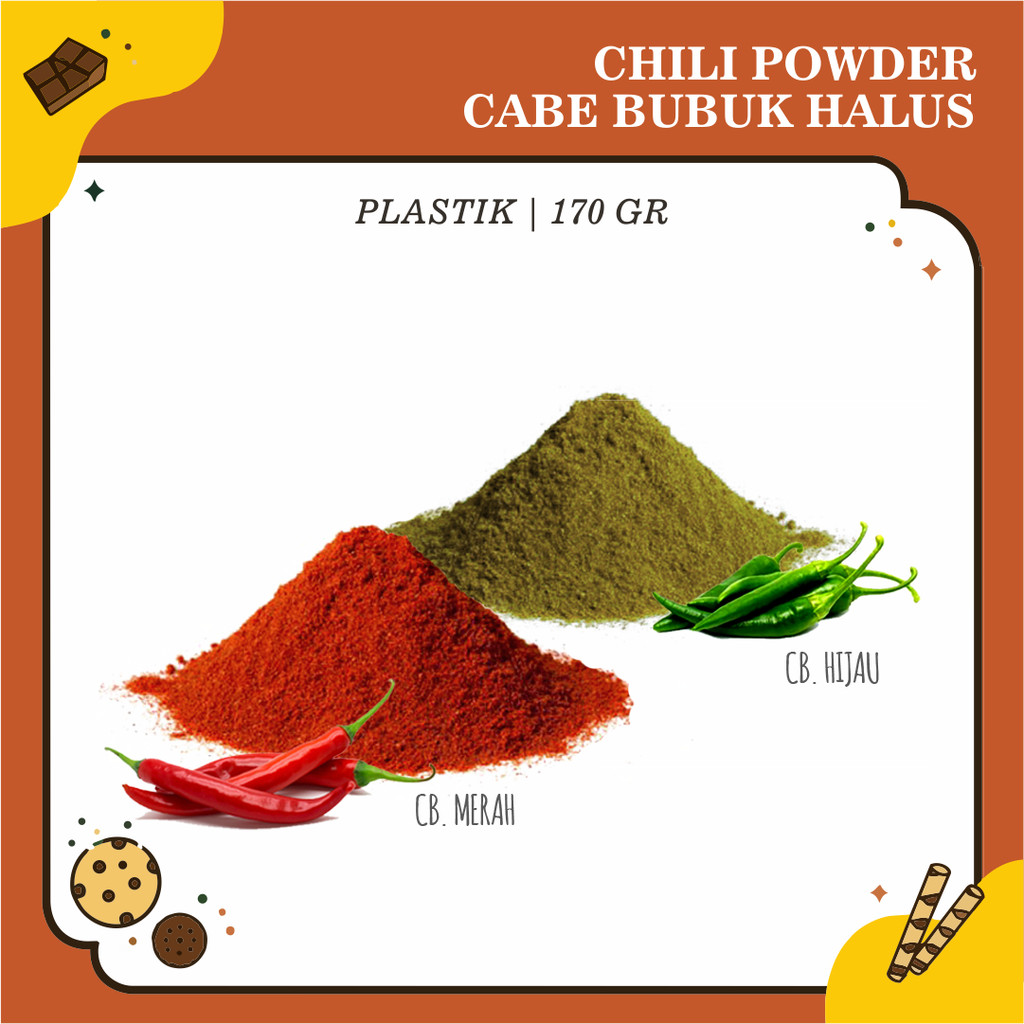 CABE BUBUK ASLI 100GR - CABE BUBUK MERAH - CABE BUBUK HIJAU - CABE TABUR - CHILI POWDER