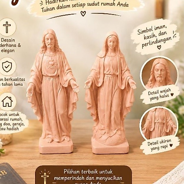 Patung Yesus Kristus dan Bunda Maria