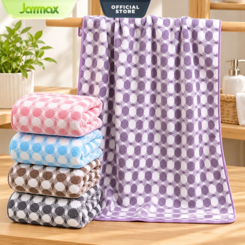 Handuk mandi dewasa Bath towel Handuk microfiber 70x140 cm Handuk Salur mandi dewasa