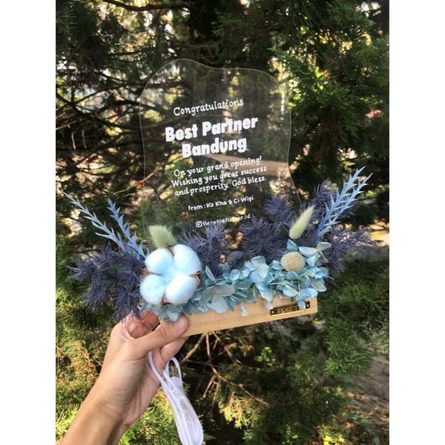 [Ready Bandung] Papan Bunga Akrilik Lampu LED Ucapan Selamat Wisuda Graduation Acrylic Bouquet Hadia