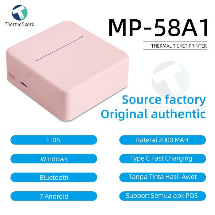 [sovrel] Cetak Foto Langsung dari Ponsel dengan Mini Portable Thermal Printer  Mudah digunakan Label