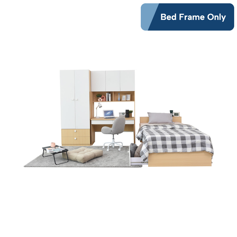Informa 120X200 cm Axel Set Kamar Tidur Anak - Putih Oak Set Bedroom Furniture Kamar Tidur Set Tempa