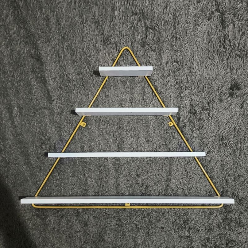 RAK KUTEK DINDING SEGITIGA dari kayu asli