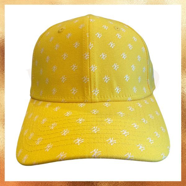 Topi New Era MLB NY Yankees All Over Yellow 39THIRTY Baseball Dad Hat Original