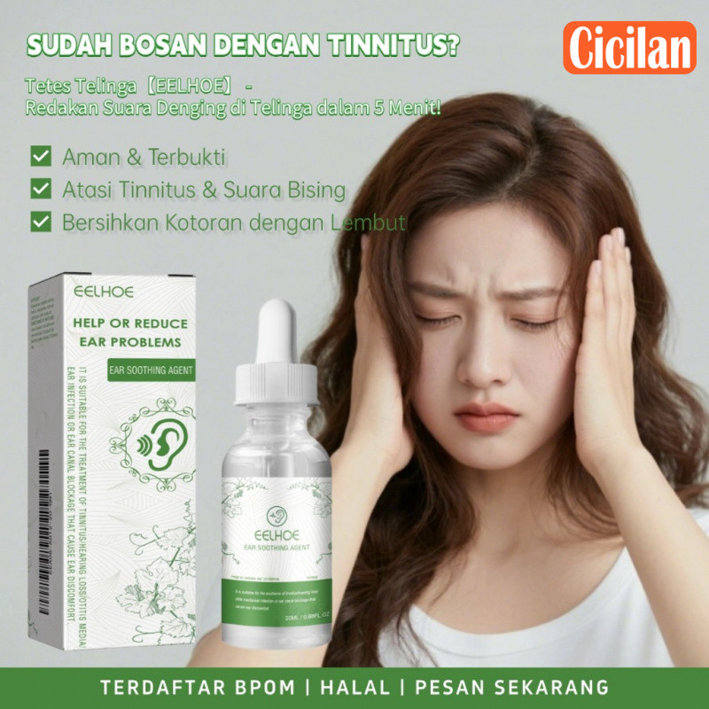 Obat Tetes Telinga 20ml |  Cicilan | Obat Herbal Sembuhkan Telinga Berdengung & Radang | EELHOE Pemb