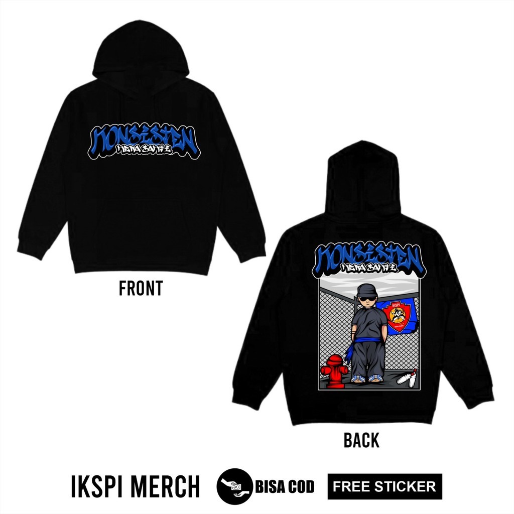 HOODIE IKSPI KERA SAKTI KONSISTEN KERA SAKTI MOTIF SATU ORANG  -IKSPI HOODIE IKSPI TERBARU - HOODIE 