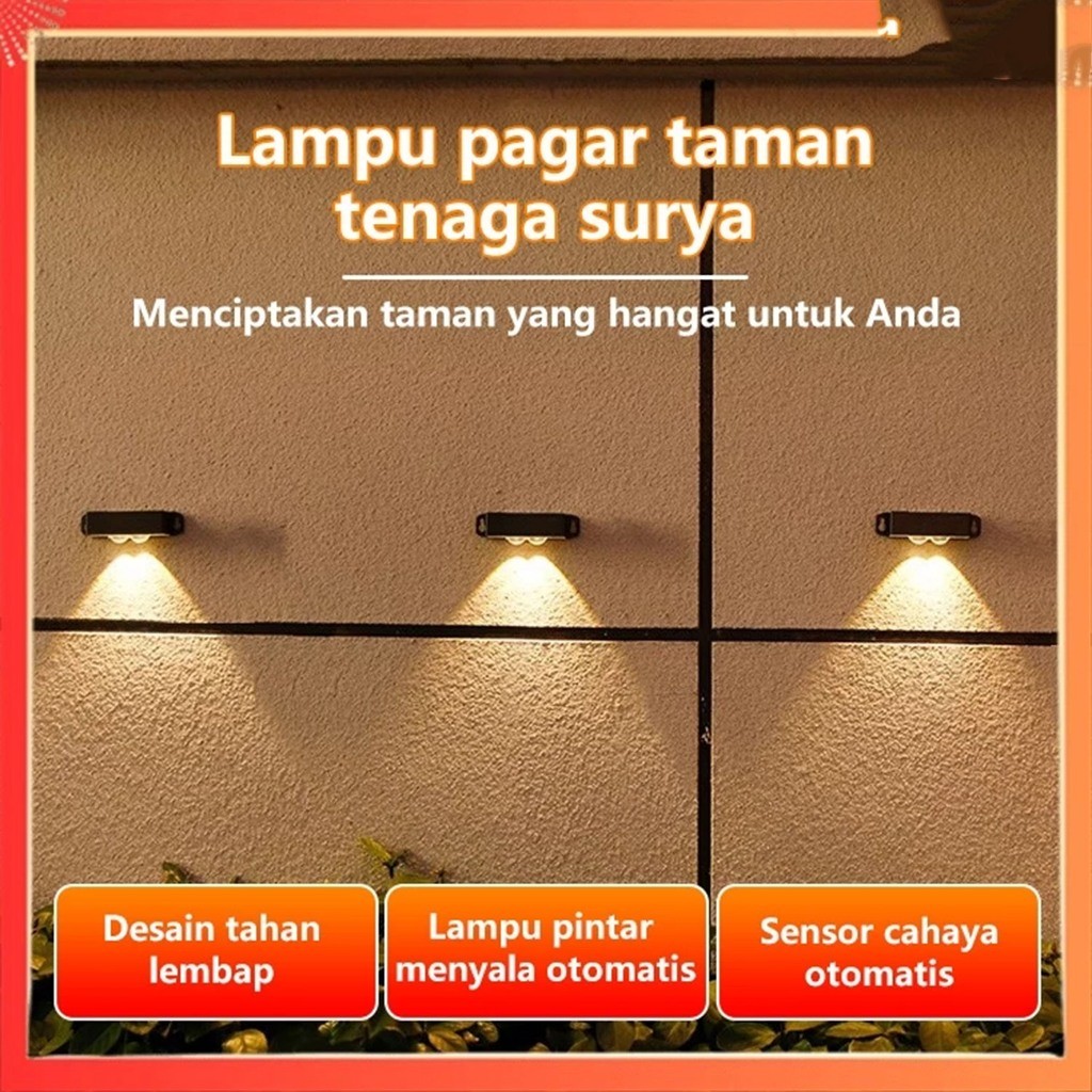 Lampu Sorot Solar LED Outdoor Tahan Air, Cahaya Putih / Kuning Hangat, Dekorasi Halaman & Vila, Lamp