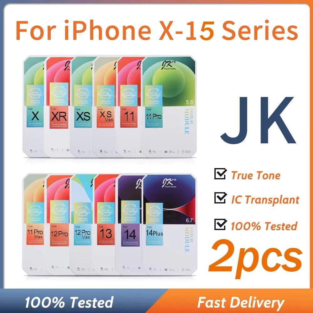 2 Pcs 100% JK Incell  soft oled For iPhone X XR XS MAX 11 12 12 Pro MAX LCD splay For IPhone13 14 pl