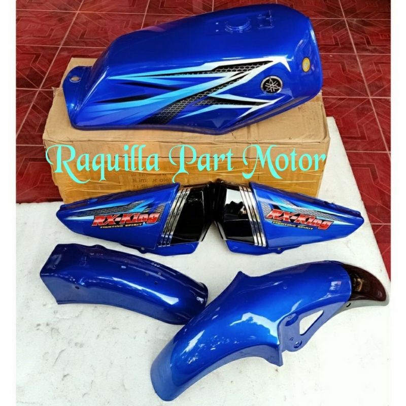 PAKET BODY SET YAMAHA RX KING NEW RX K MASTER TAHUN 2005 WARNA BIRU TERMURAH REPLIKA ORIGINAL