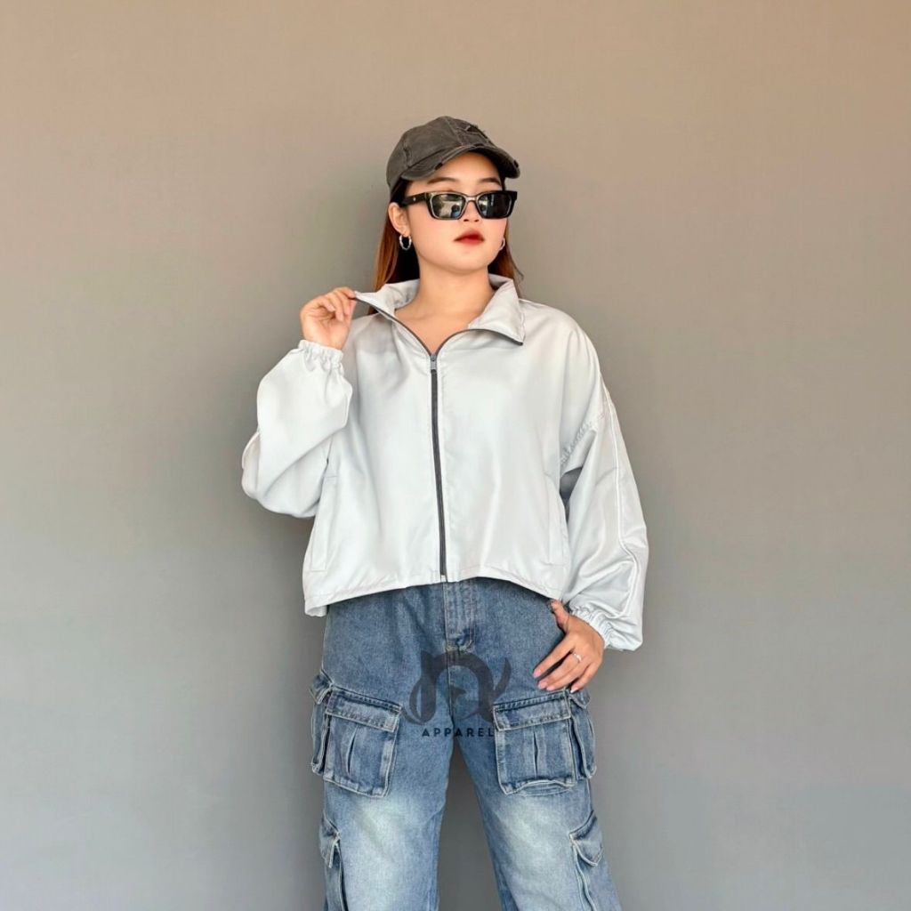 GLADY SPORTY JACKET OLAHRAGA JACKET CROP PARASUT WANITA