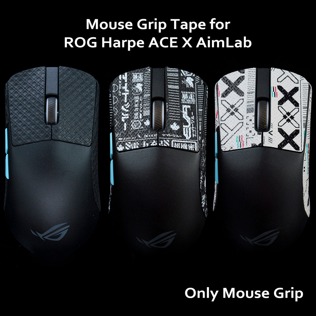 BTL Mouse Grip Tape Skate Lizard Skin Sticker For ROG Harpe ACE X AimLab Non Slip Suck Sweat Pre Cut