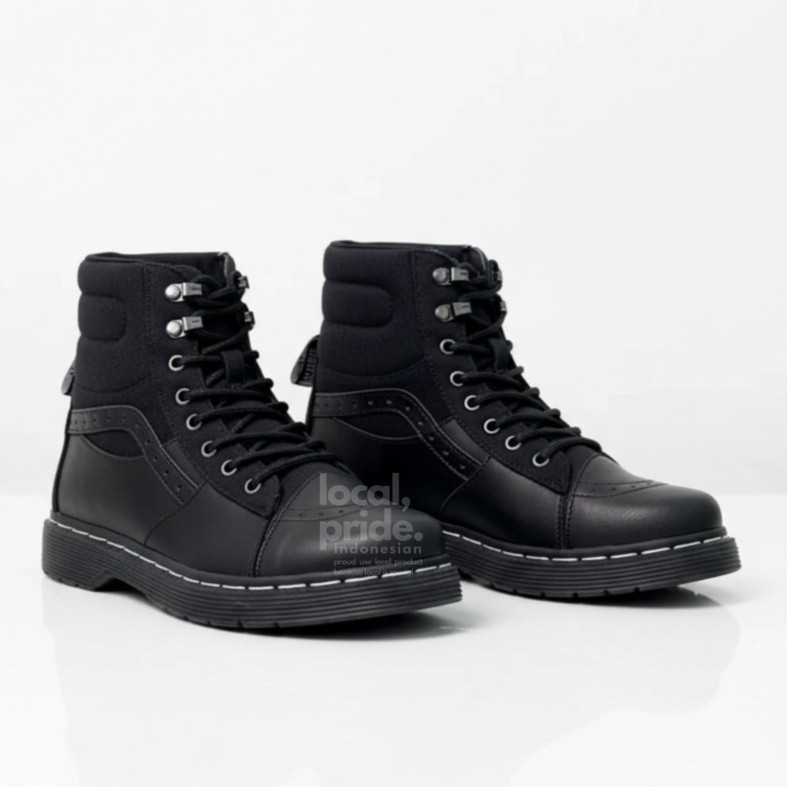 Sepatu Boots Casual Pria SENSE OLIVER BLACK
