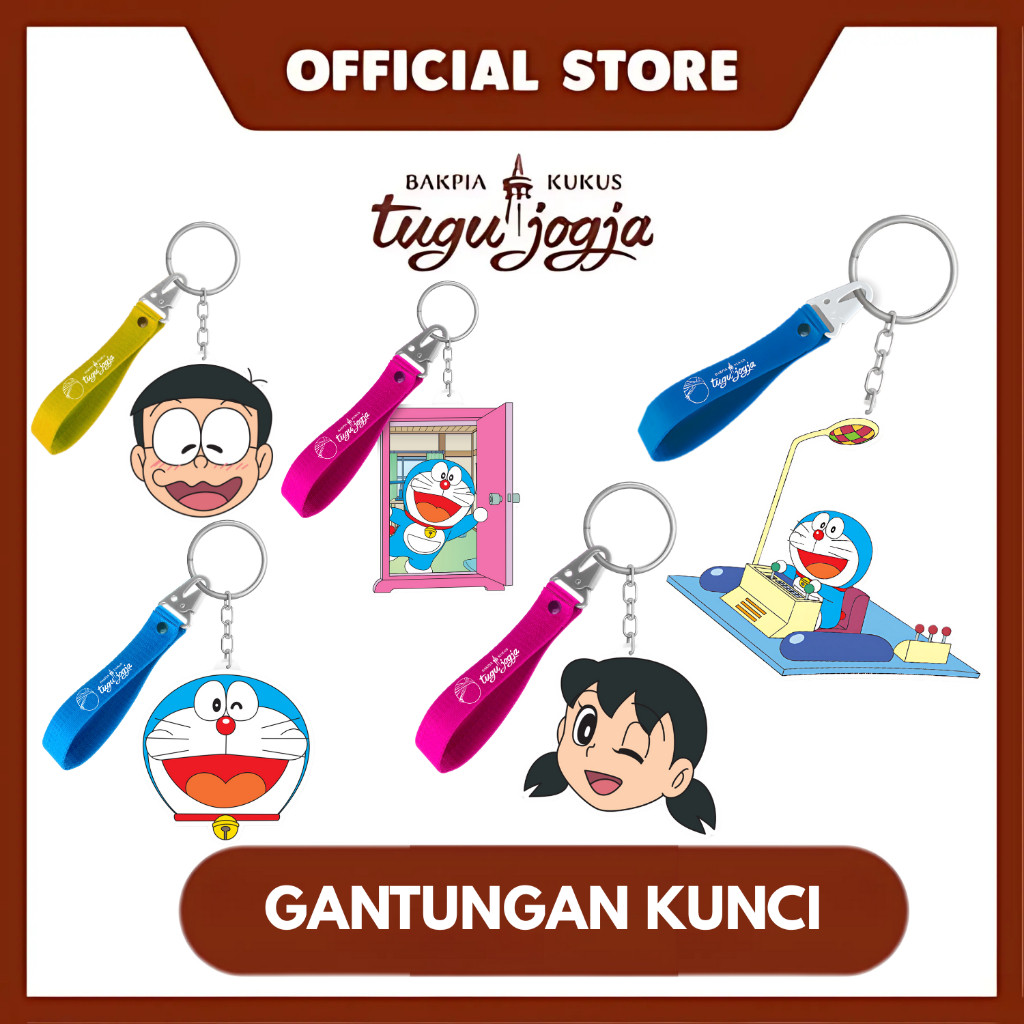 Merchandise Doraemon Series Keychain (Gantungan) Bakpia Kukus Tugu Jogja