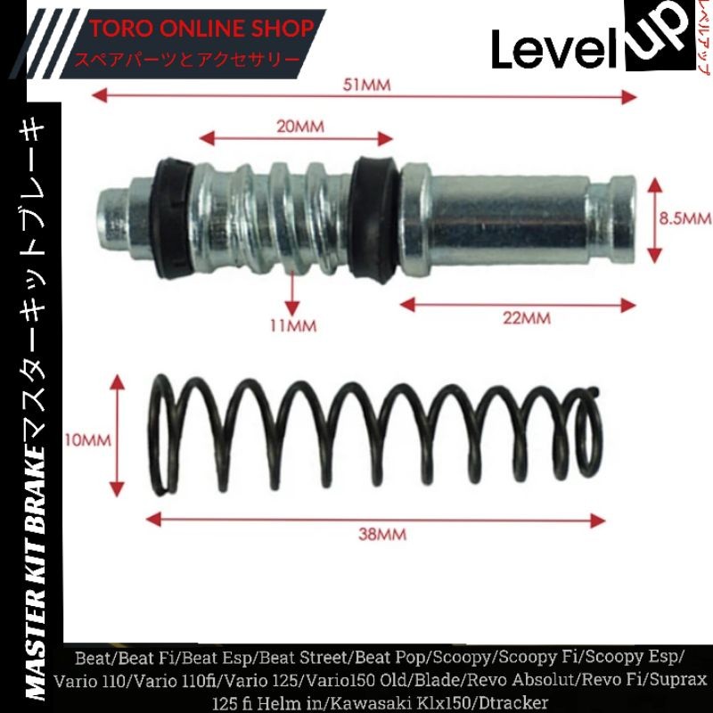 master rem kit beat vario level up master kit spacy scoopy beat vario blade revo absolute klx150 sup