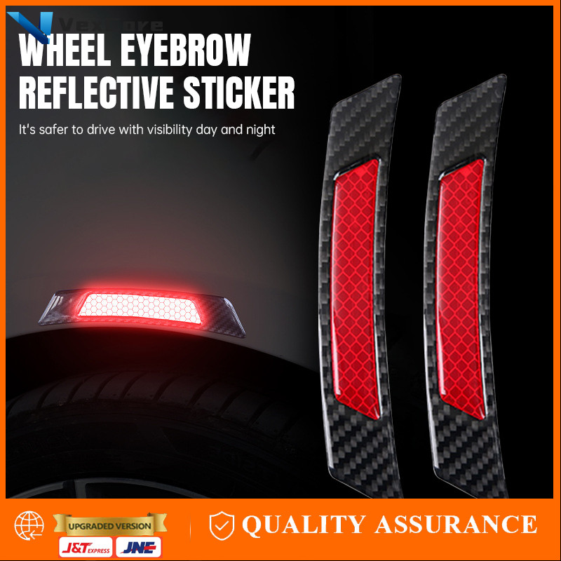 VEXCORE COD Stiker Reflektor Mobil Stiker Lampu Kaca Mobil Belakang Dummy Side Marker Tempel Mata Ku