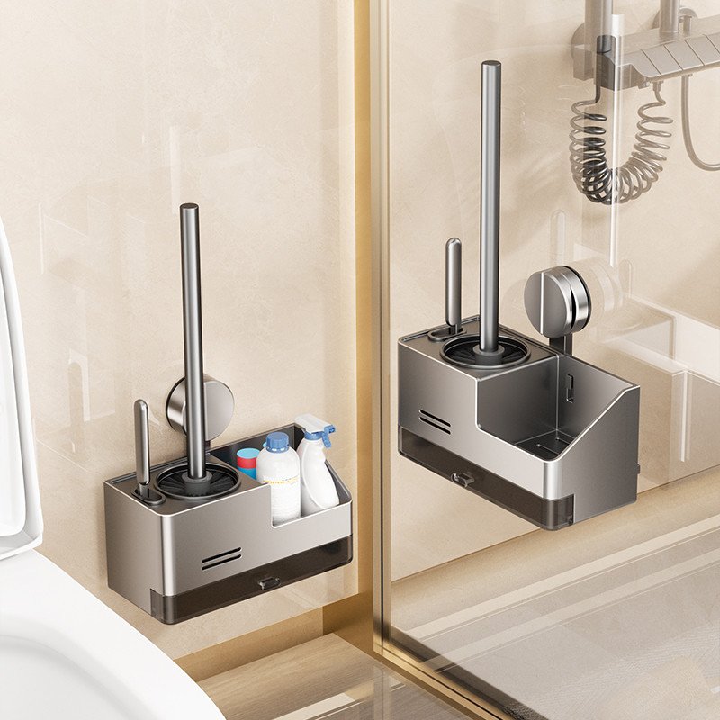 Bathroom Toilet Brush Wall Mount Odor Proof Toilet Cleaning Brush WC Cleaning Tool Vertical Stand Lo