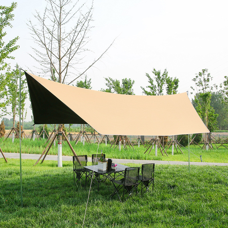 New Canopy Tent Portable Vinyl Silver Glue Sunscreen Canopy Outdoor Open-air Equipment Camping Sunsh