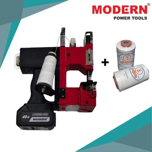 MODERN Paket Mesin Jahit Karung Baterai M 9350 + Benang Jahit Karung Tiga Emas