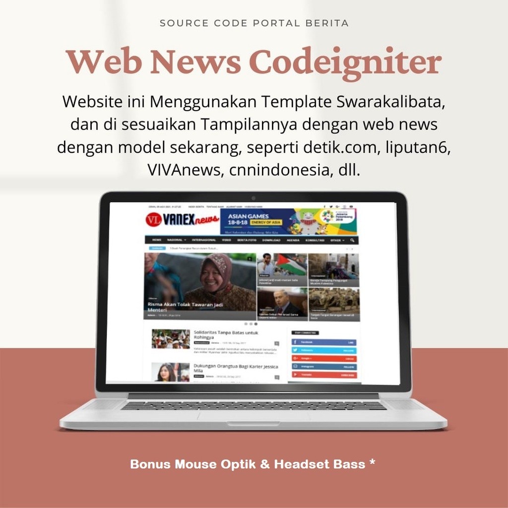 Source Code Website Berita Codeigniter 3