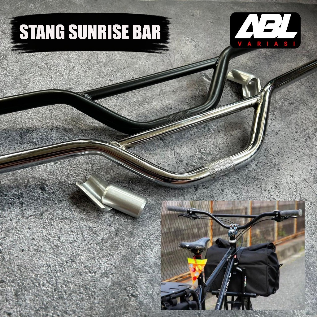 SIMZET_SHOP Stang Sepeda Sunrise Bar Stang Handlebar Sunrise Bar Sepeda MTB BMT