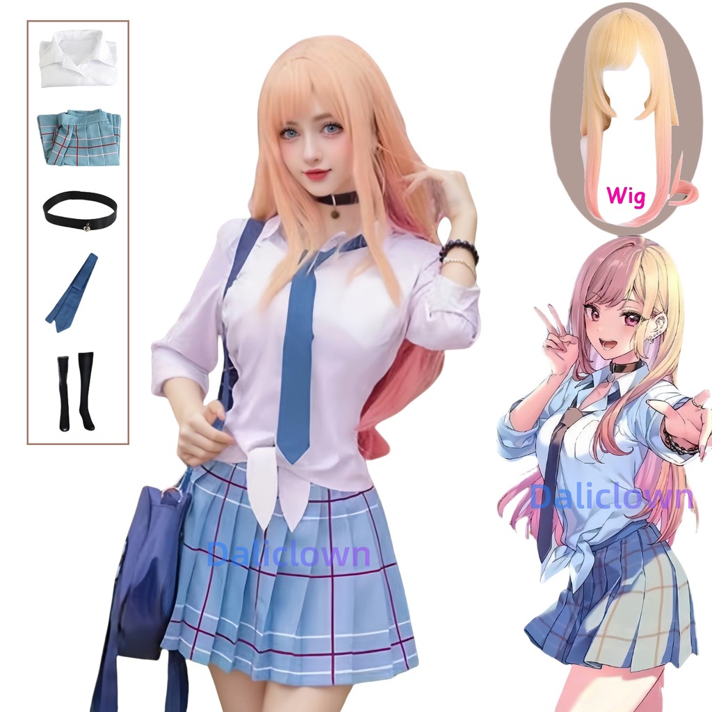 Kitagawa Marin Cosplay Anime My Dress Up Darling Kitagawa Marin Cosplay Costume Dress Sool Uniform W