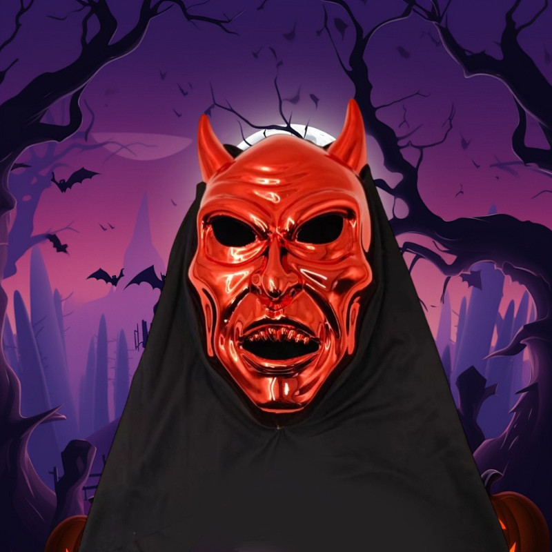 Halloween Hellboy Mask Electroplating Wholesale Ghost Festival Party Masquerade Ball Terrifying Bull