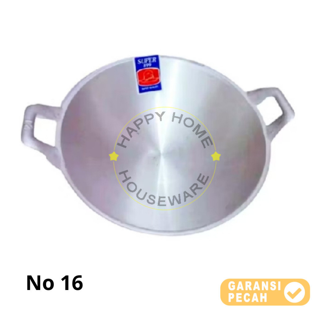 SUPER Wajan Aluminium / Kuali Masak  /  Wajan Penggorengan Super No 16