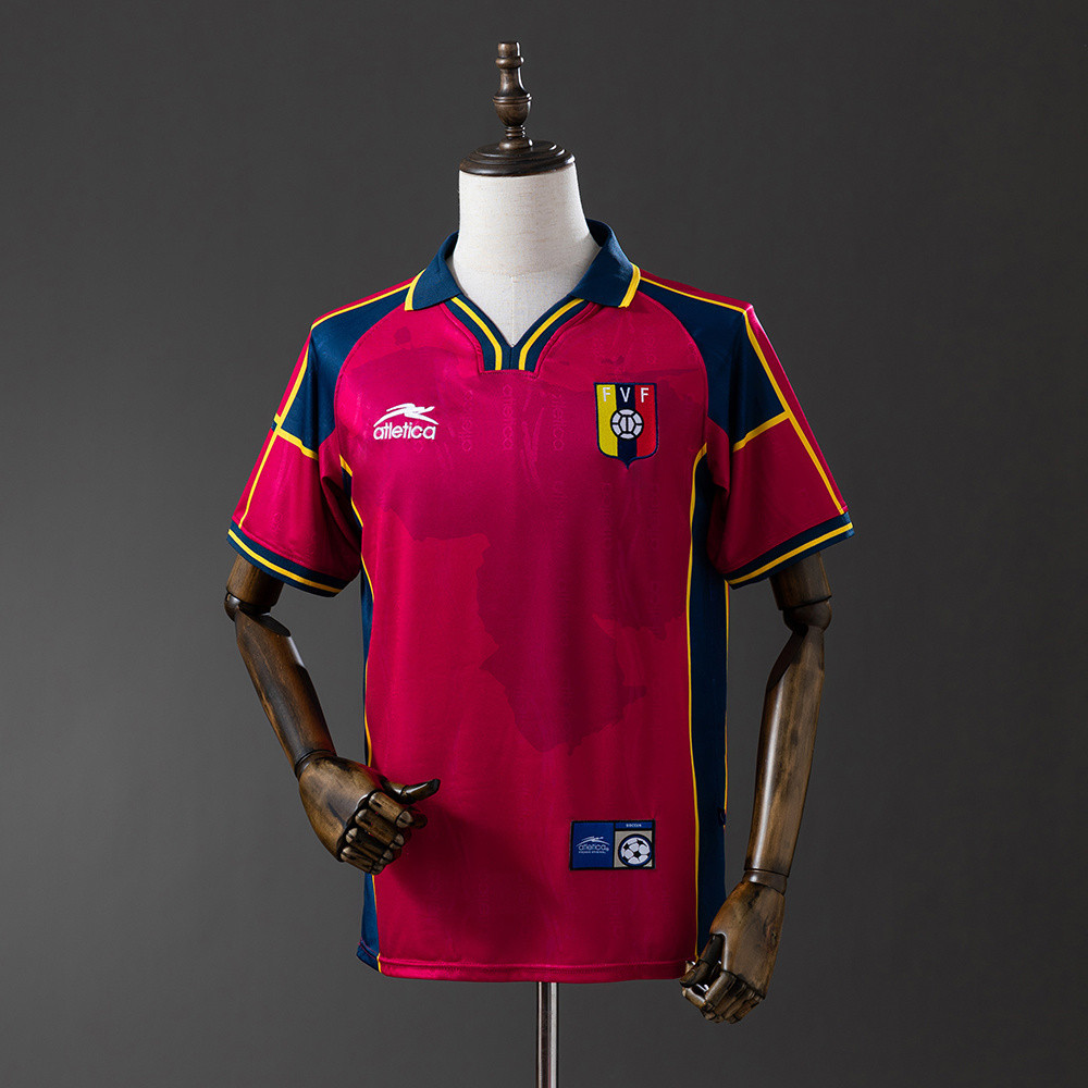 Jersey Venezuela 2000 Home Retro T shirt pria