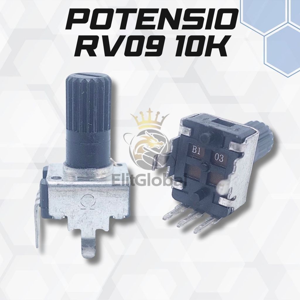 Potensio RV09 10K – Potensiometer Mini Mono 10K Ohm