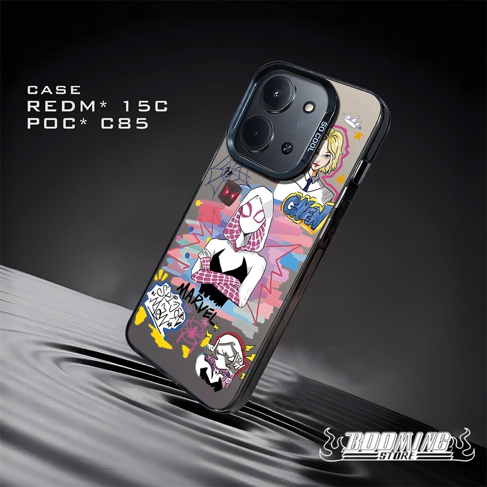 Case REDMI 15C POCO C85 Casing REDMI POCO Premium Matte Hard Casing - Case IMD - Case Hologram Motif