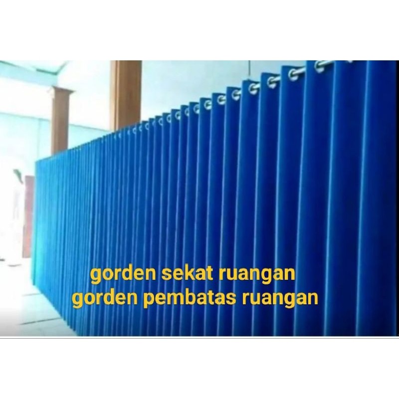 HM8 - Gorden Pembatas Ruangan Ordeg Sekat Kain Embossed