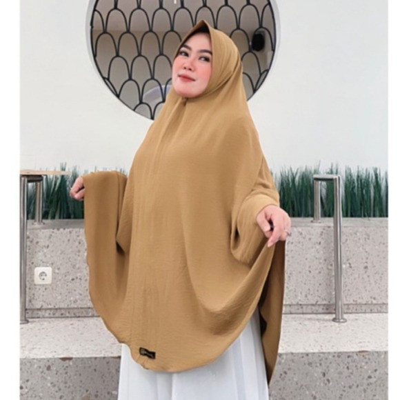 SF - Hijab Syar'i Crinkle Airflow/ Bergo Ped Jumbo XXXL Syar'i Crinkle Airfloe