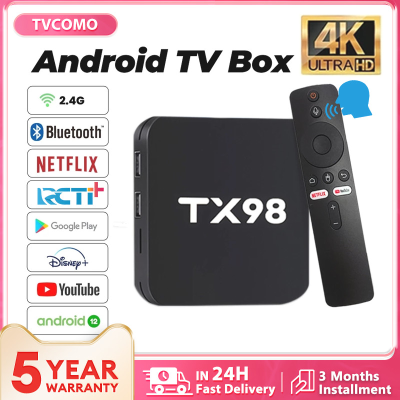 TV Box Android 13 Bluetooth TX98 Android  Voice Control Full Channel Wifi/5G STB Android TV 16GB+256