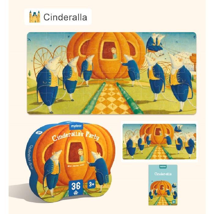 MIDEER Artist's Fairy Tale Puzzle Mainan Edukasi Jigsaw Puzzle Anak - Cinderalla