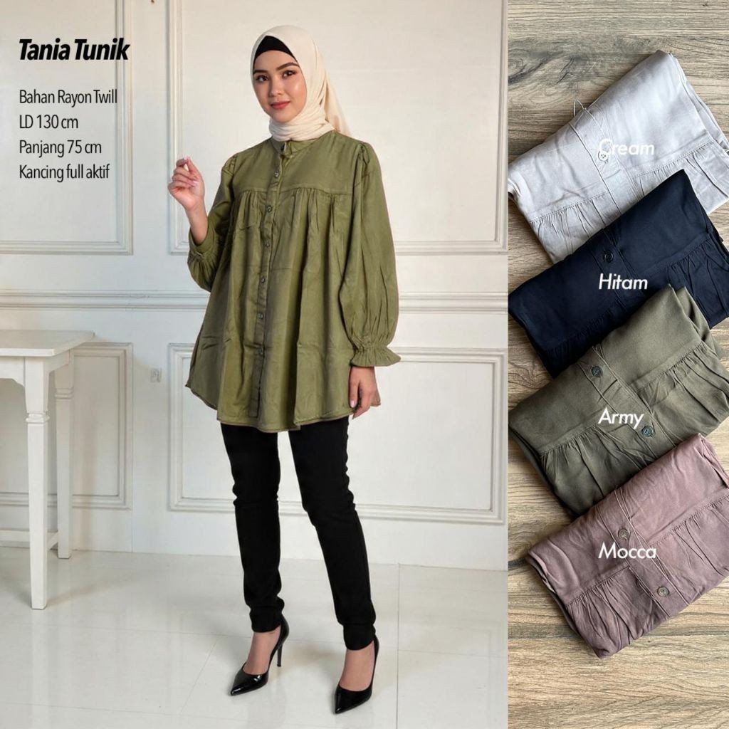 JF FASHION / TANIA TUNIK / TUNIK XXL / TUNIK POLOS WANITA / TUNIK RAYON TWILL