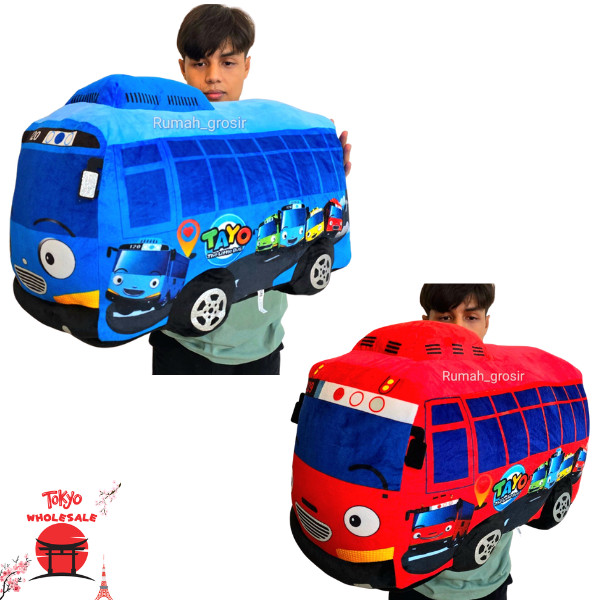 Plushie - Boneka Tayo Bus Jumbo Besar Boneka Bus Tayo Mobil Jumbo