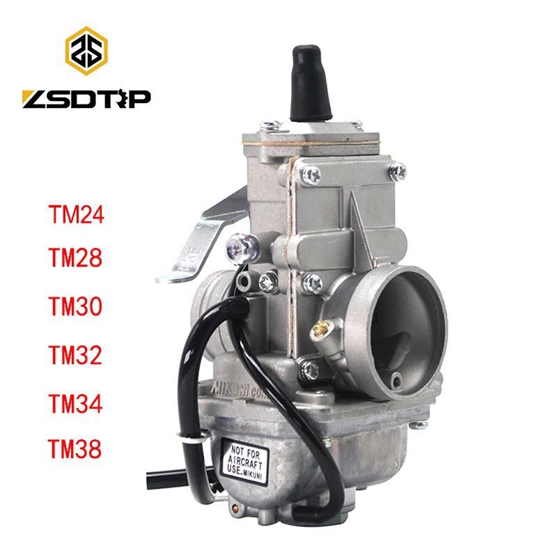 ZSDTRP For Mikuni Carburetor Vergaser Carb TM24 TM28 TM30 TM33 TM34 TM32 TM38 Flat Slide Carburetor 