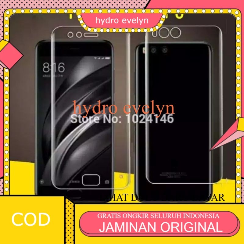 Hydrogel Xiaomi Mi 5 / Mi 5s / Mi 5s Plus / Mi 5c / Mi 6 Antigores Depan Belakang Full Cover