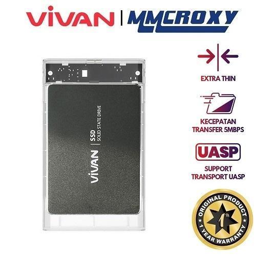 Vivan VSHD1 SSD HDD Enclosure 2.5" Inch SATA USB 3.0 Casing Hardisk External - VIVAN VSHD1