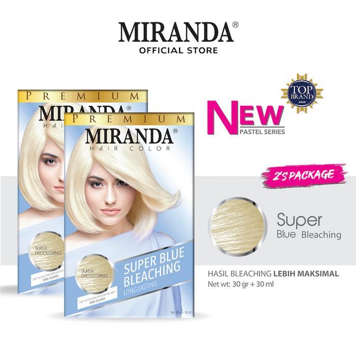 [PASTEL SERIES] Miranda Hair Color Box (Cat Rambut Permanen) Super Blue Bleaching | MCP1 Taro Latte 