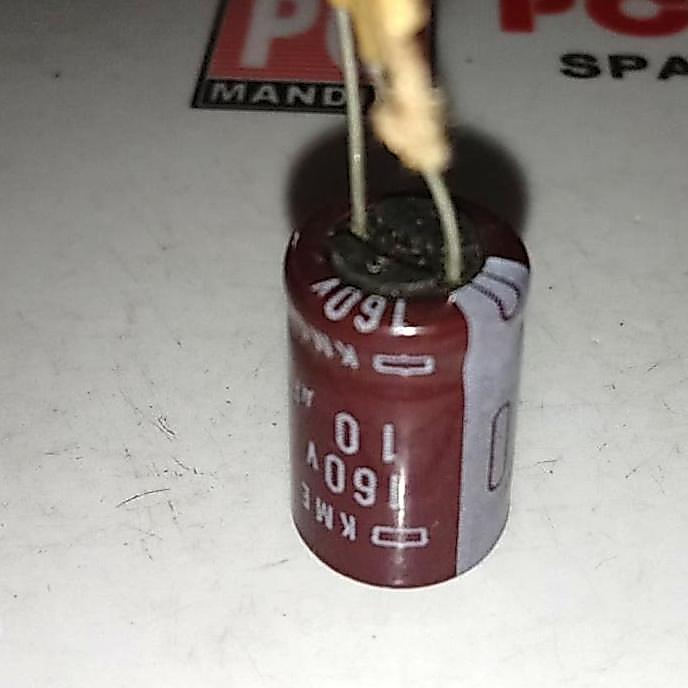 10UF 160V 10 UF 160 V 10.160V 10,160V CAPACITOR ELKO KAPASITOR POLAR PCMED