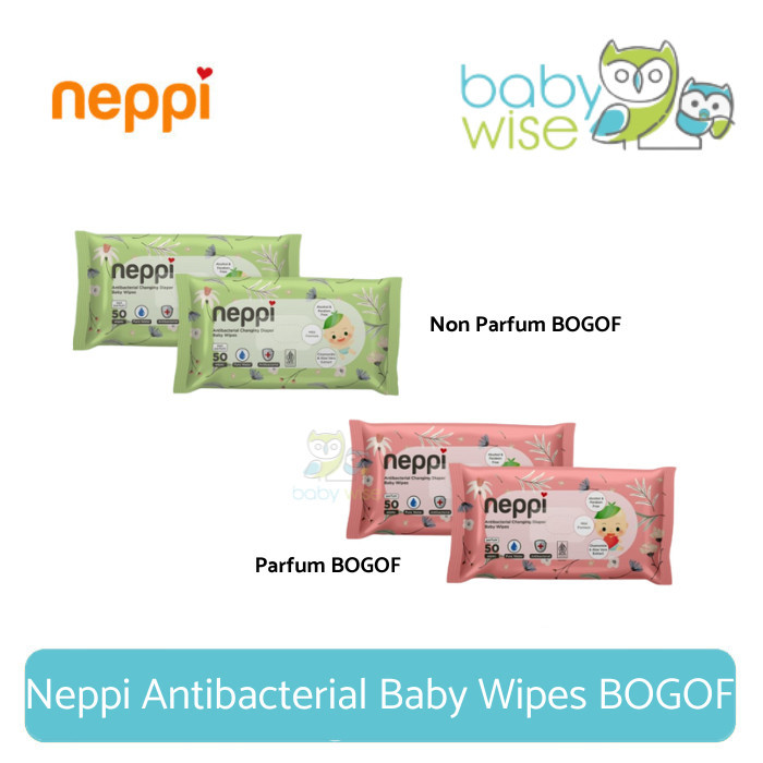 Neppi Antibacterial Baby Wipes BOGOF - Tisu Basah Bayi / Anak